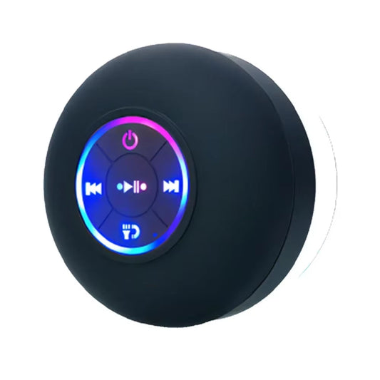 Mini Stereo Sound Speaker LED IPX4 Waterproof Loudspeaker Portable Wireless Bluetooth Speaker Outdoor Bathroom Large Suction Cup
